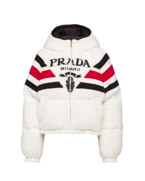 Prada Mittellange Daunenjacke Aus Kaschmir 